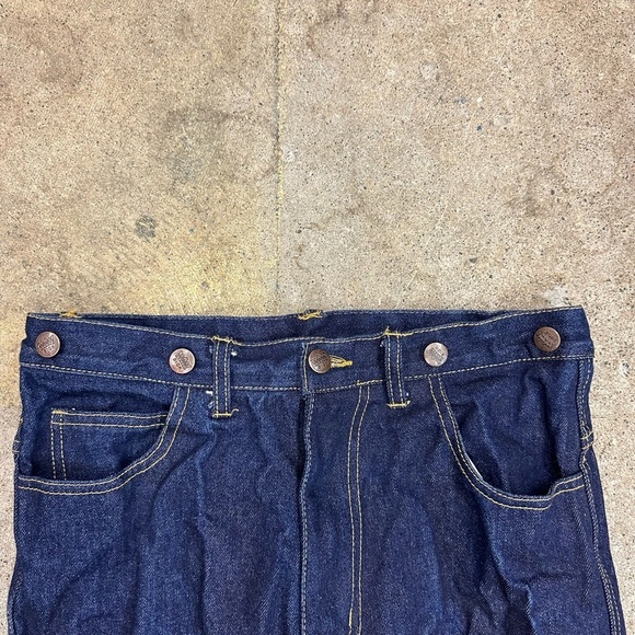 Vintage 1980s King Strap Carpenter Darkwash Jeans Size 30 - Picture 6 of 6